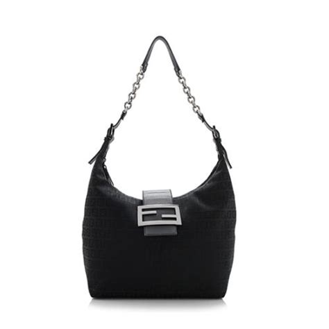 zucchino borsa hobo gently hobo fendi vestiaire|Fendi Zucchino Canvas Hobo Bag on SALE .